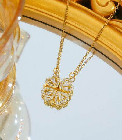 2- in- 1 Magnetic four Clover Pendant