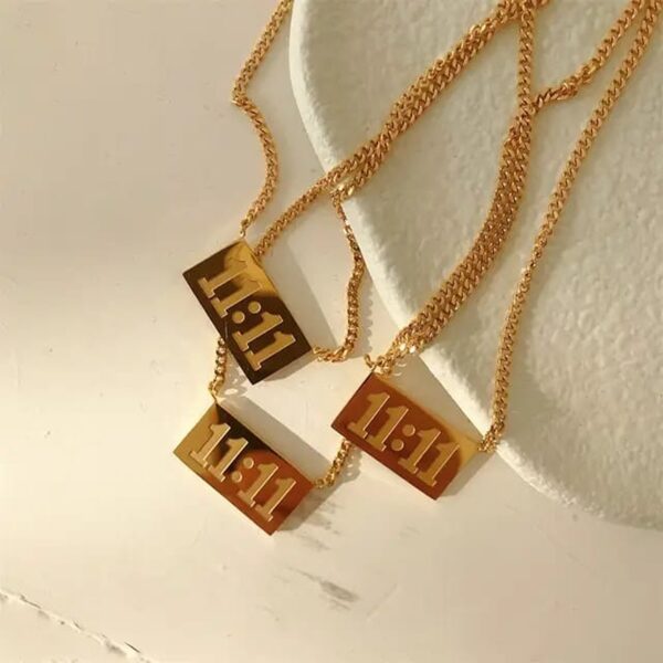 Golden 11:11 Pendant Necklace