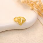 Trendy Gold Heart Adjustable Ring