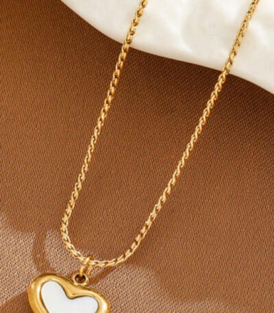Gold Heart Pendant Necklace