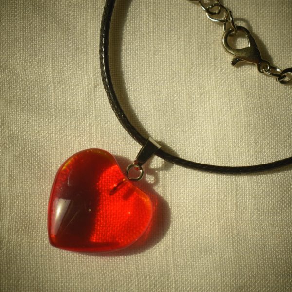 Glossy Red Heart Pendant