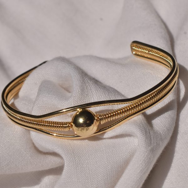 Gold Plated Adjustable Cuff Bracelet