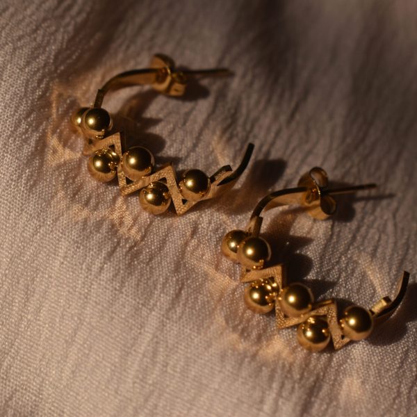 Round Gold Hoop Earrings