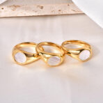 Oval White Stone Ring