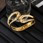 Bold Wave Gold Cuff