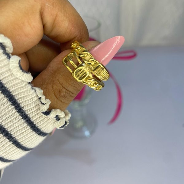 Gold Buckle Ring