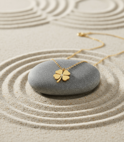 Gold Four-Leaf Clover Pendant Necklace