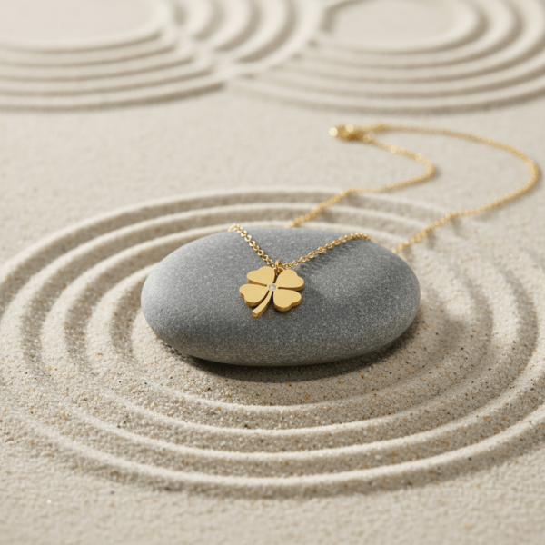Gold Four-Leaf Clover Pendant Necklace
