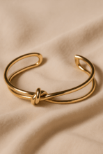 Gold Knot Cuff Bracelet