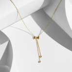 Gold Bow Knot Pendant Necklace
