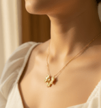 Gold Bow Pendant Necklace