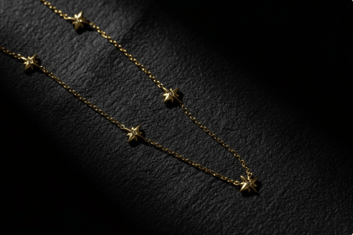 Gold Star Chain Necklace