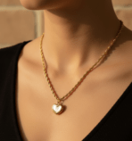 Gold Heart Pendant Necklace