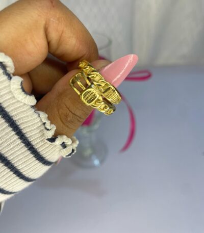 Gold Buckle Ring
