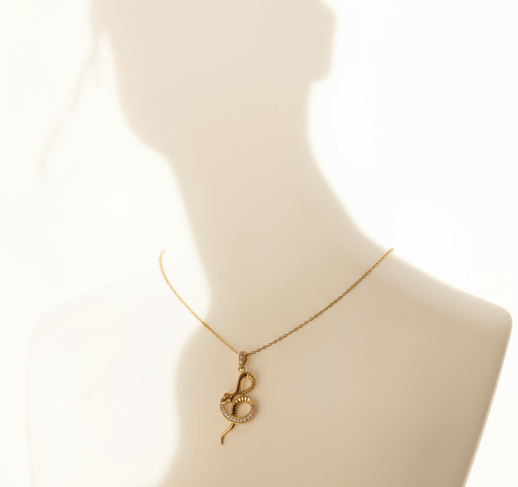 generated-image (30) Gold Snake Pendant Necklace