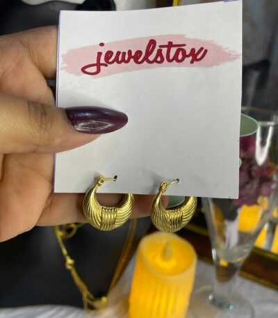 Golden Harmony Hoops Earrings