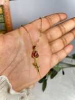 Scarlet Rose Gold Necklace