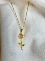Blush Petal Rose Necklace