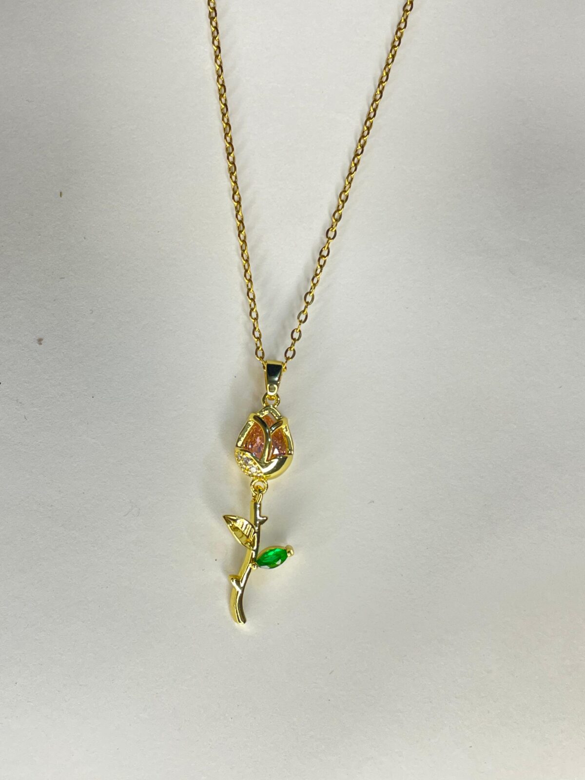 Blush Petal Rose Necklace