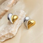 Modern Chunky Heart Earrings