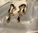 Fluid Gold Drop Earrings
