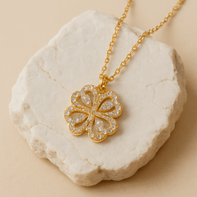 2-in-1 Magnetic four Clover Heart Pendant