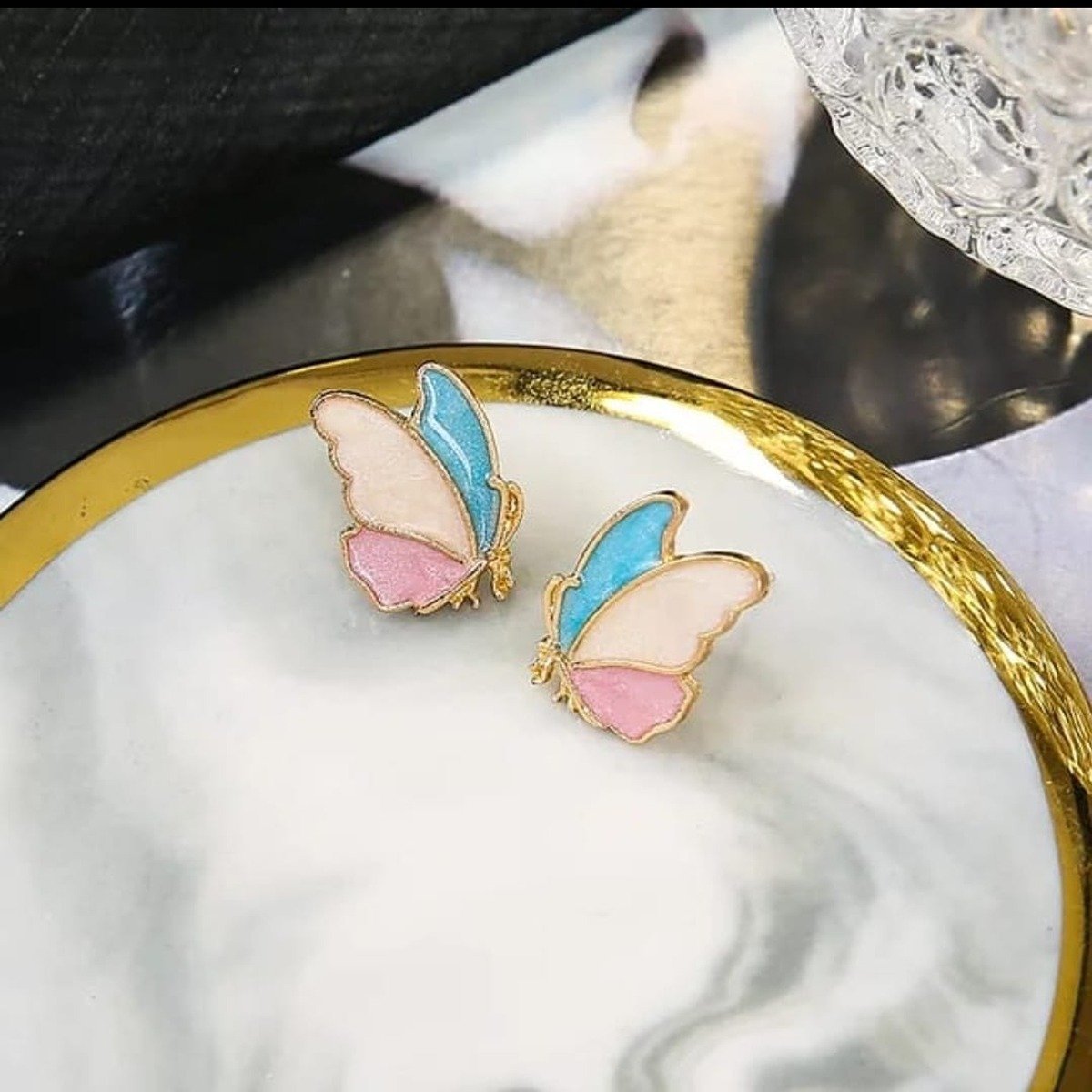 Pastel Butterfly Studs