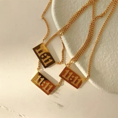Golden 11:11 Pendant Necklace