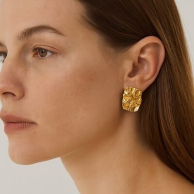 Crushed Gold Earrings