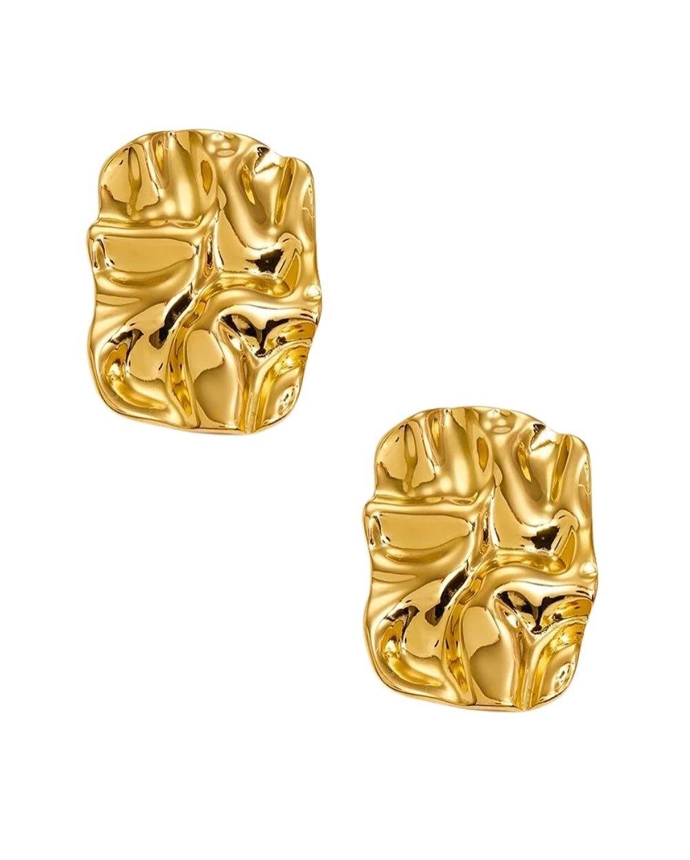 Crushed Gold Earrings - Image 2