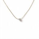 Dainty gold necklace with sparkling heart-shaped crystal pendant